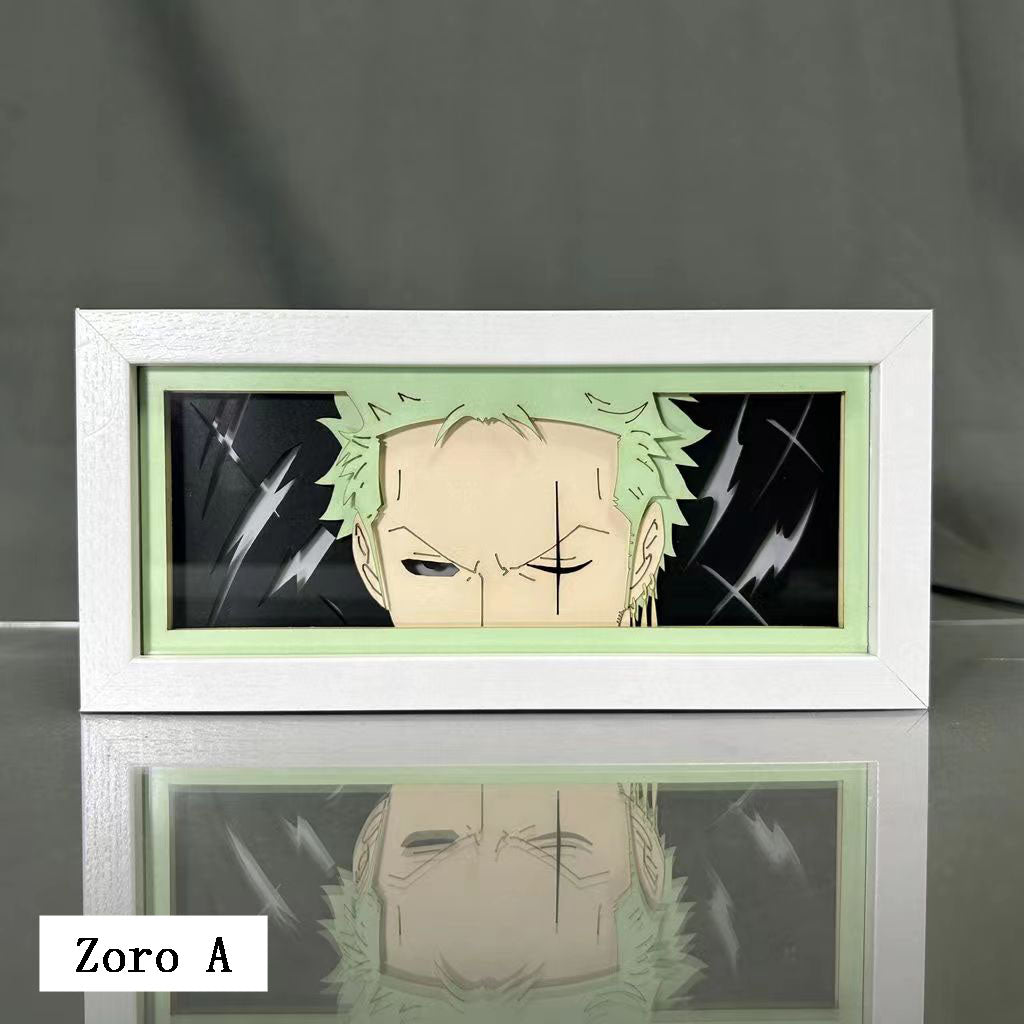 Luffy/Ace/Zoro three-dimensional character photo frame decoration