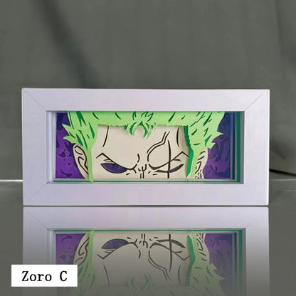 Luffy/Ace/Zoro three-dimensional character photo frame decoration