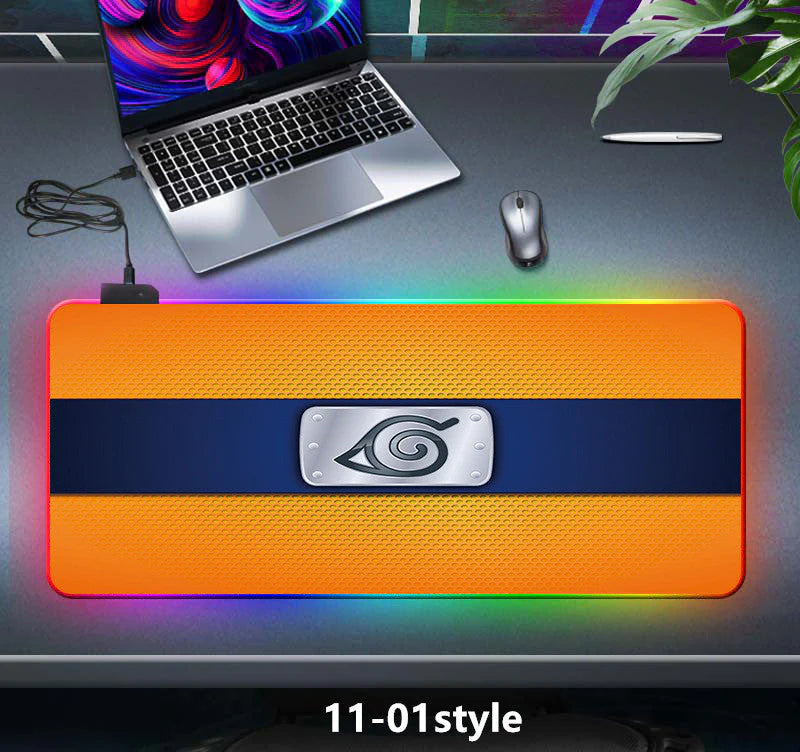 Uzumaki/Sasuke seven color LED light keyboard pad game gradient light