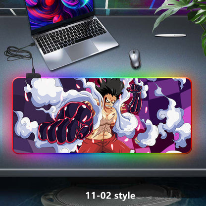 Luffy Cool LED Color Changing Thickened Mouse Pad with Seven Colors