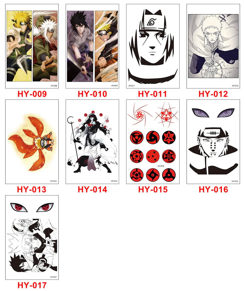 Uzumaki/Sasuke Cool character tattoo stickers