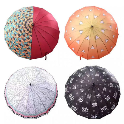 Tanjirou/Zenitsu Cool umbrella shade and rain dual purpose umbrella 16 alloy umbrella bones more robust