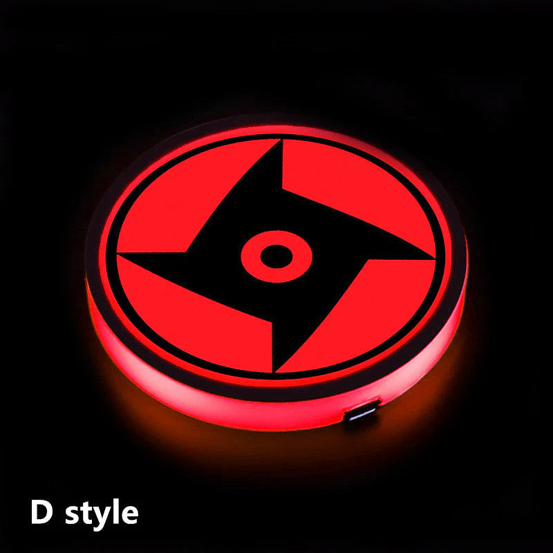 Sharingan Car 7 Color Changing Intelligent Sensing Coasters