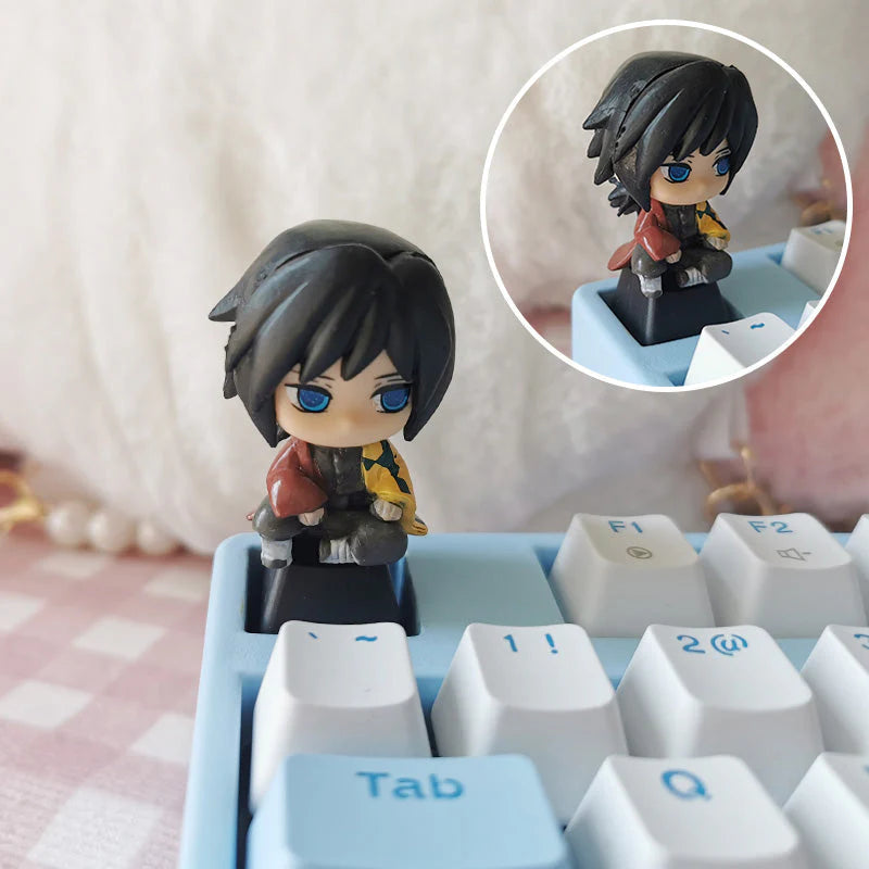 Tanjiro/Nezuko/Kanroji Mitsuri Creative transparent cute mechanical keyboard cap