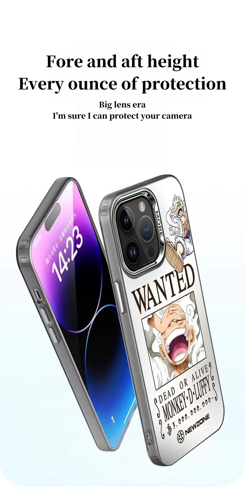 Luffy/Zoro iPhone silicone crash-resistant phone case