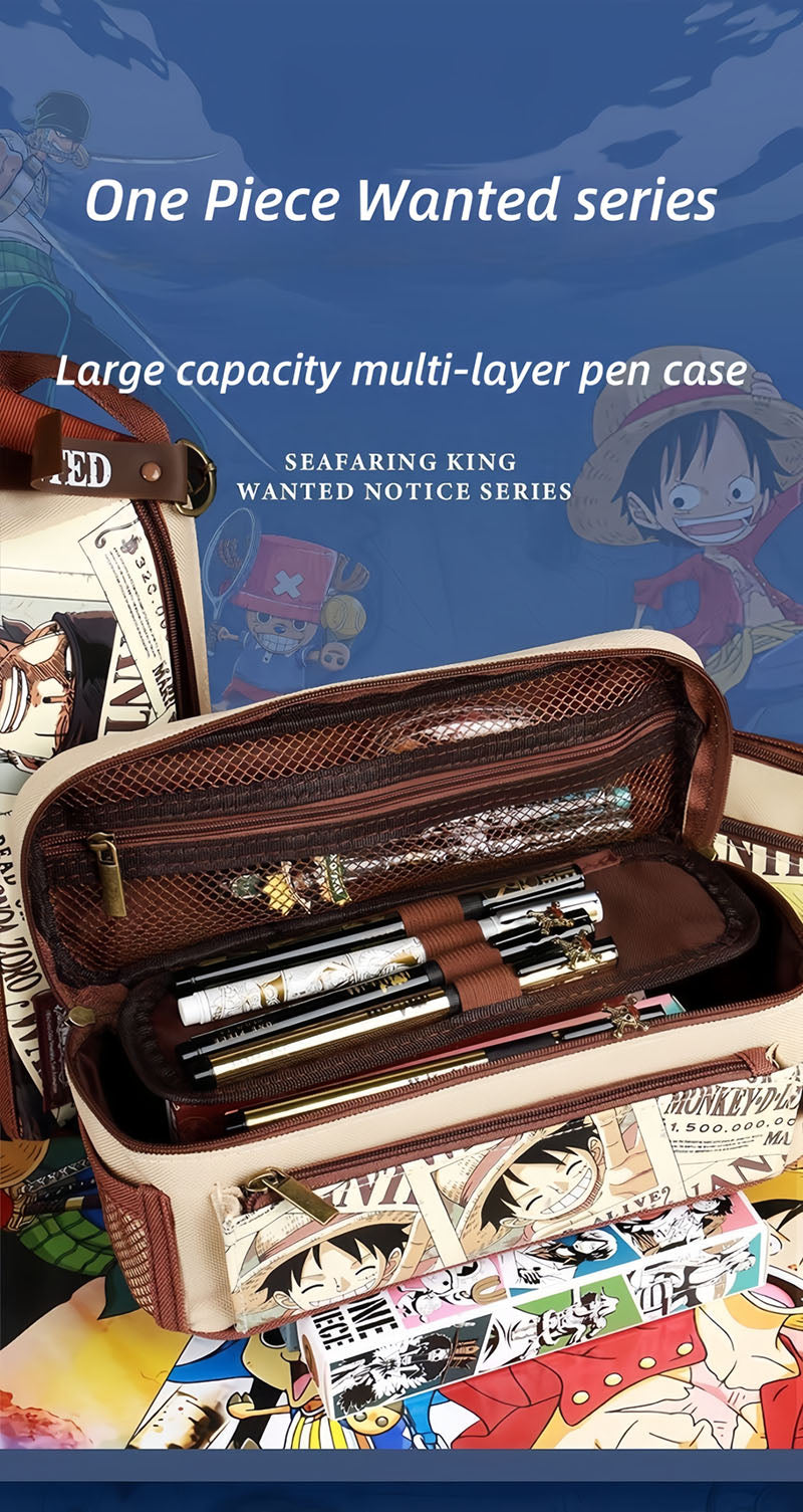 Luffy/Chopper/Zoro/Sanji figure pen bag with sufficient capacity