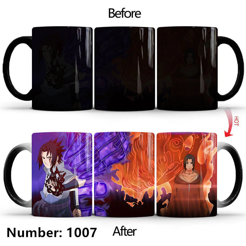 Uzumaki/Sasuke Color-Changing Mug Ceramic Heated Water Gradient Magic Coffee Mug cup