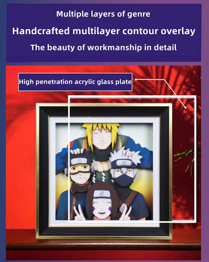 Minato handsome cartoon handicraft 3D drawing