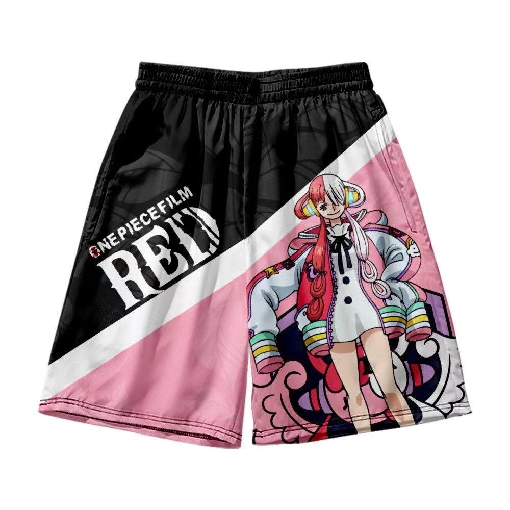 Luffy/Shanks/Law/Hancock/Uta figure printing short sleeve shorts suits