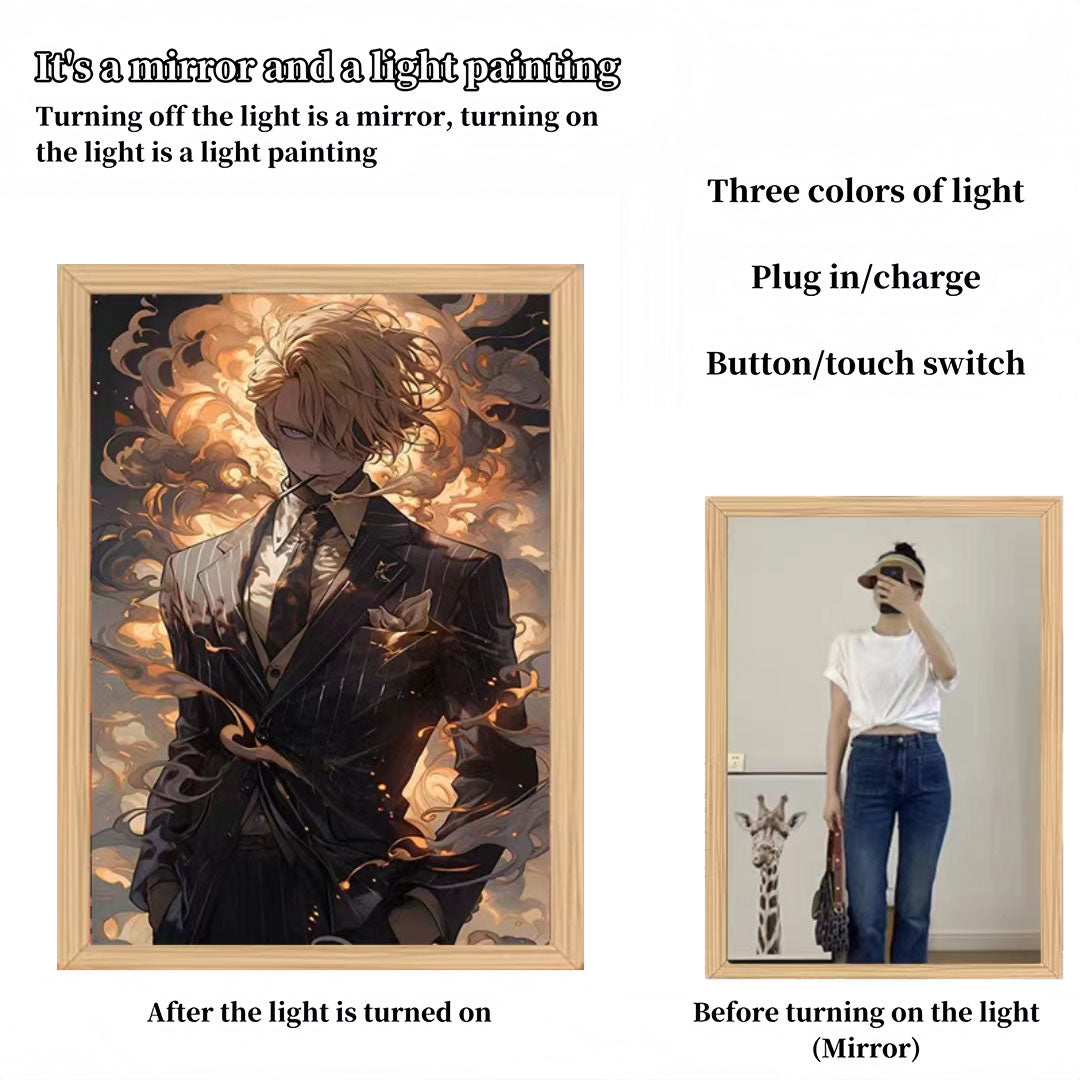 Luffy/Zoro/Sanji can be used as mirrors and decorative paintings light painting