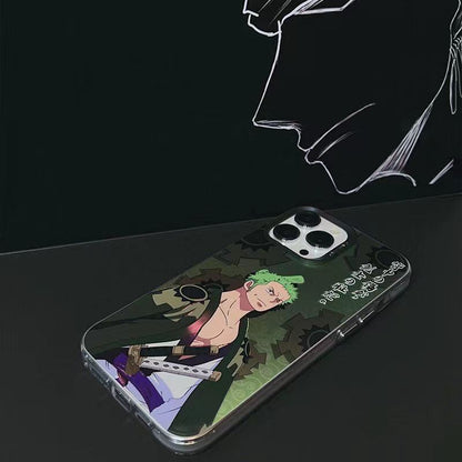 Luffy/Zoro iPhone silicone crash-resistant phone case