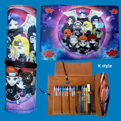 Itachi/Sasuke role high definition pattern Printing handsome cartoon scrolls creative pen bag