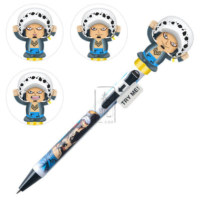 Luffy/Ace/Sabo character model ballpoint pen with changeable face