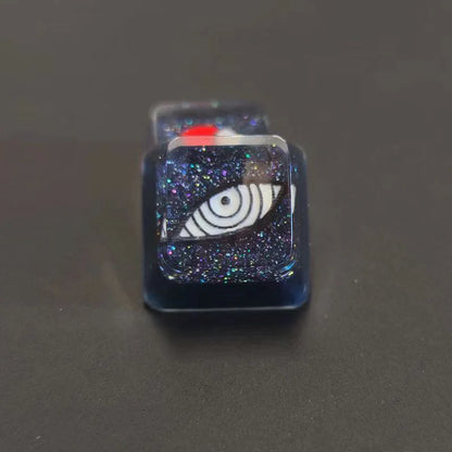 Shuukaku/Kurama/Sharingan handmade transparent resin keycap