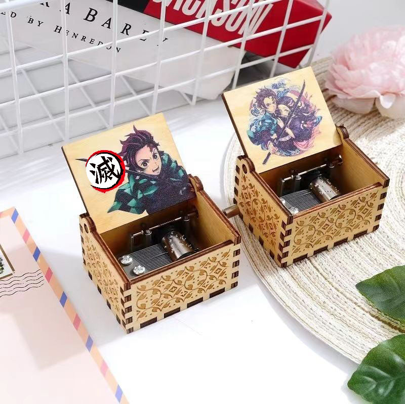 Tanjirou/Nezuko handmade wooden music box Music box creative music box