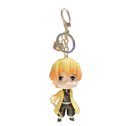 Tanjirou/ Nezuko Hand-held Doll Key Chain Creative Bag Pendant Key Chain