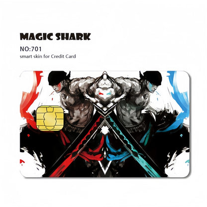 Luffy/Zoro Bank Card Thickened with crystal scrub personalized card stickers