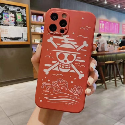 Luffy/Law iPhone silicone crash-resistant phone case