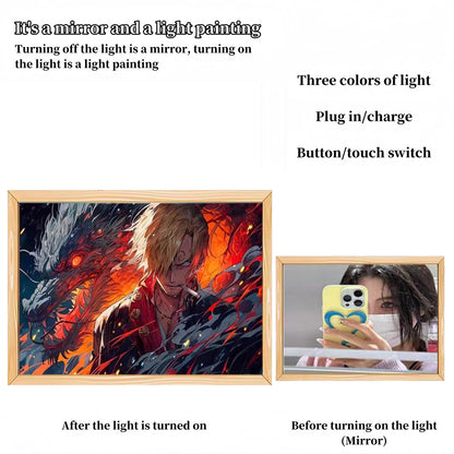 Luffy/Zoro/Sanji can be used as mirrors and decorative paintings light painting