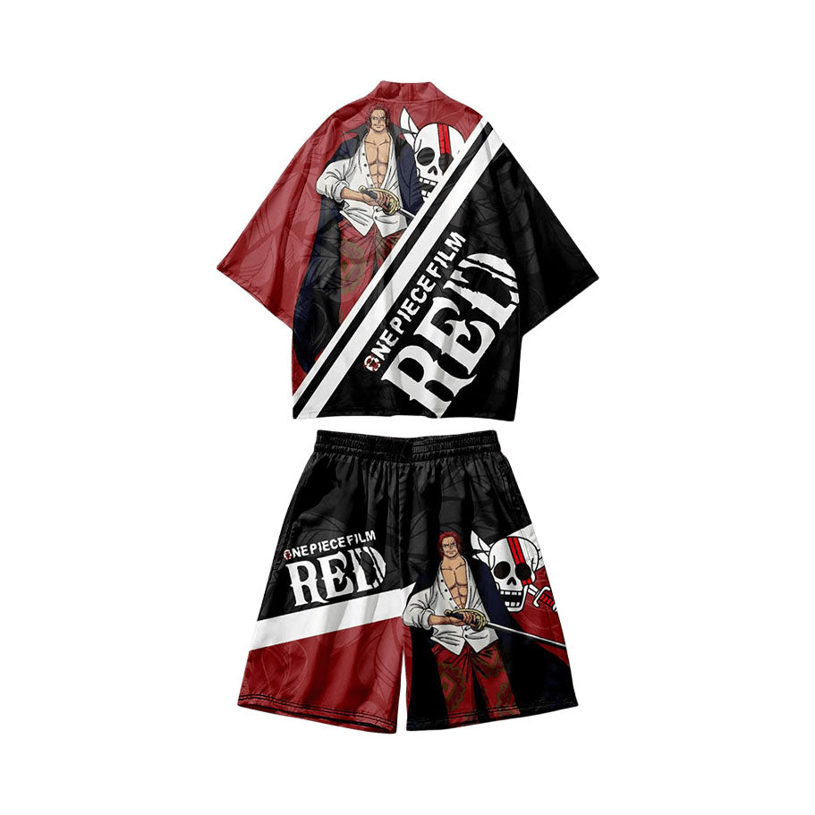 Luffy/Shanks/Law/Hancock/Uta figure printing short sleeve shorts suits