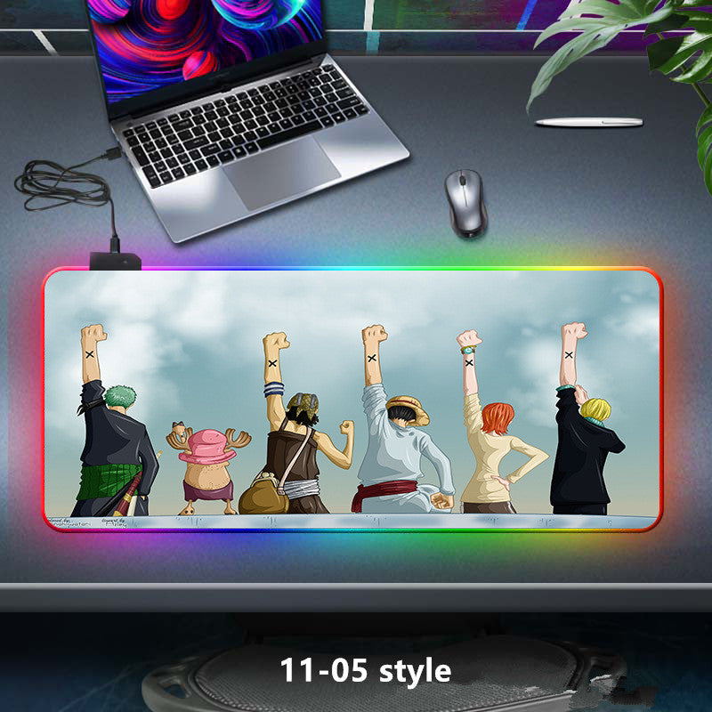 Luffy Cool LED Color Changing Thickened Mouse Pad with Seven Colors