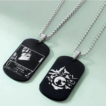 Uzumaki/Sasuke/Kakashi Ninja series handsome necklace with black finish.