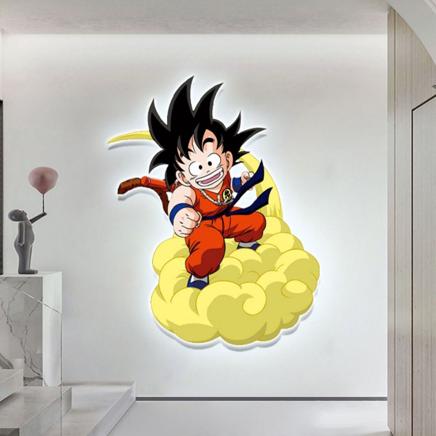 Son Goku/Son Gohan modelling handsome LED lights bring mural