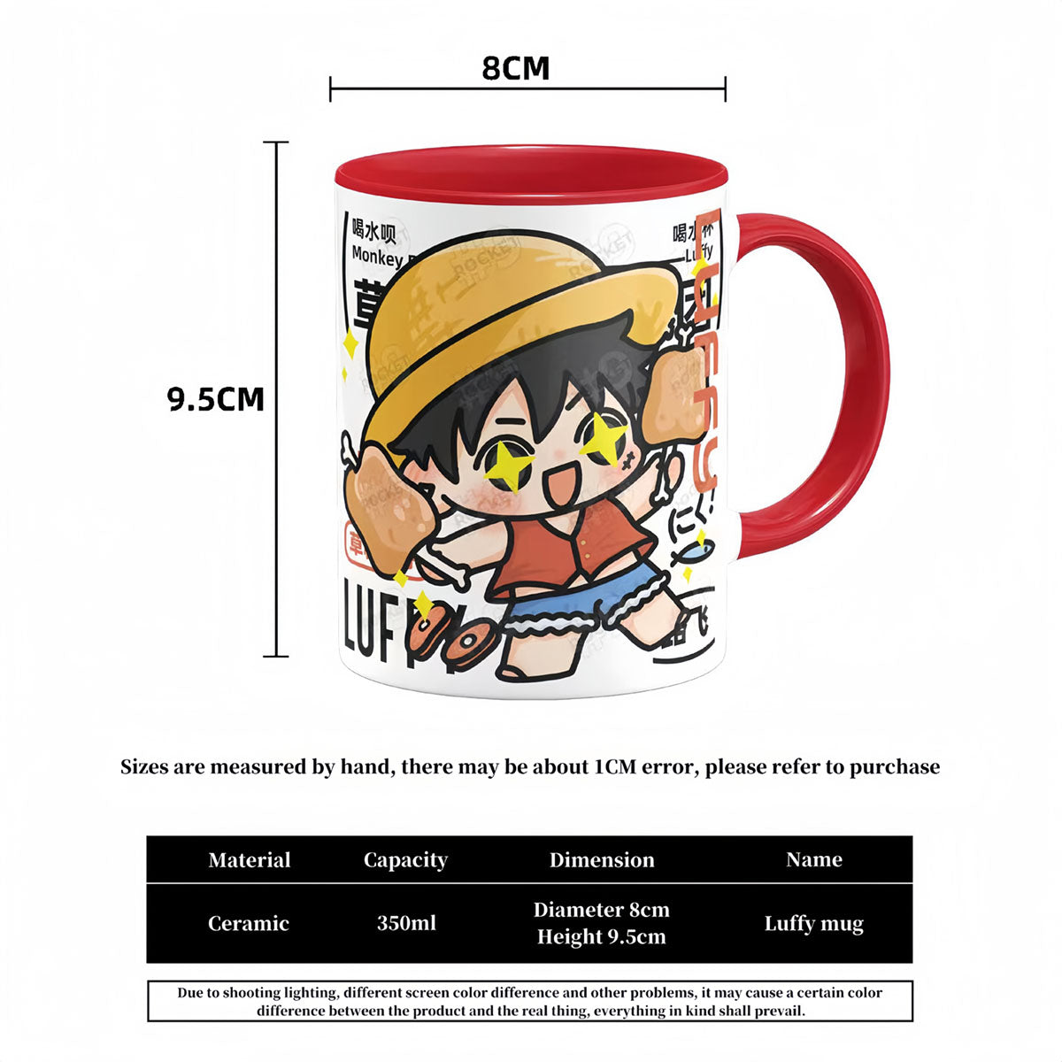 Luffy/Zoro/Ace Cute Character Pattern Heat Resistant and Durable Mugs