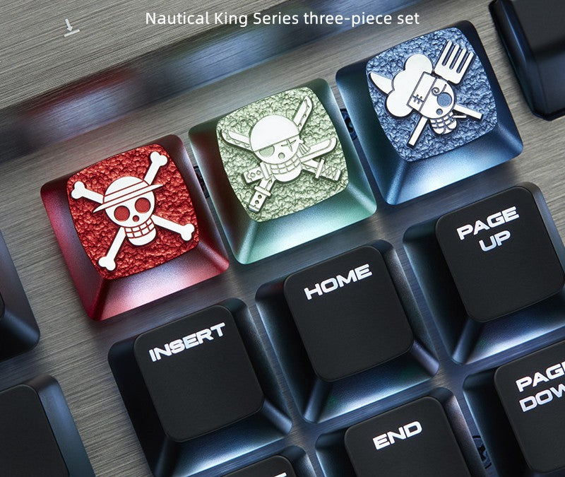 Luffy/Zoro role logo metal keyboard cap