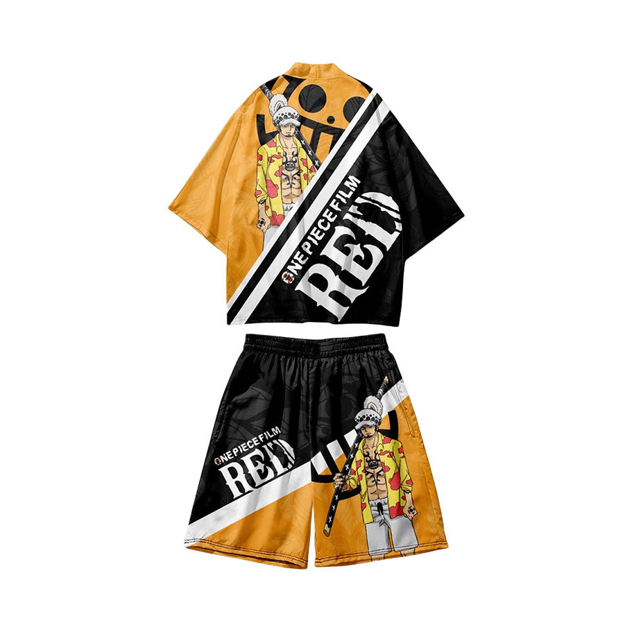 Luffy/Shanks/Law/Hancock/Uta figure printing short sleeve shorts suits