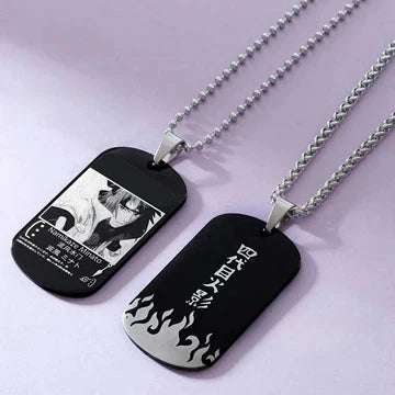 Uzumaki/Sasuke/Kakashi Ninja series handsome necklace with black finish.