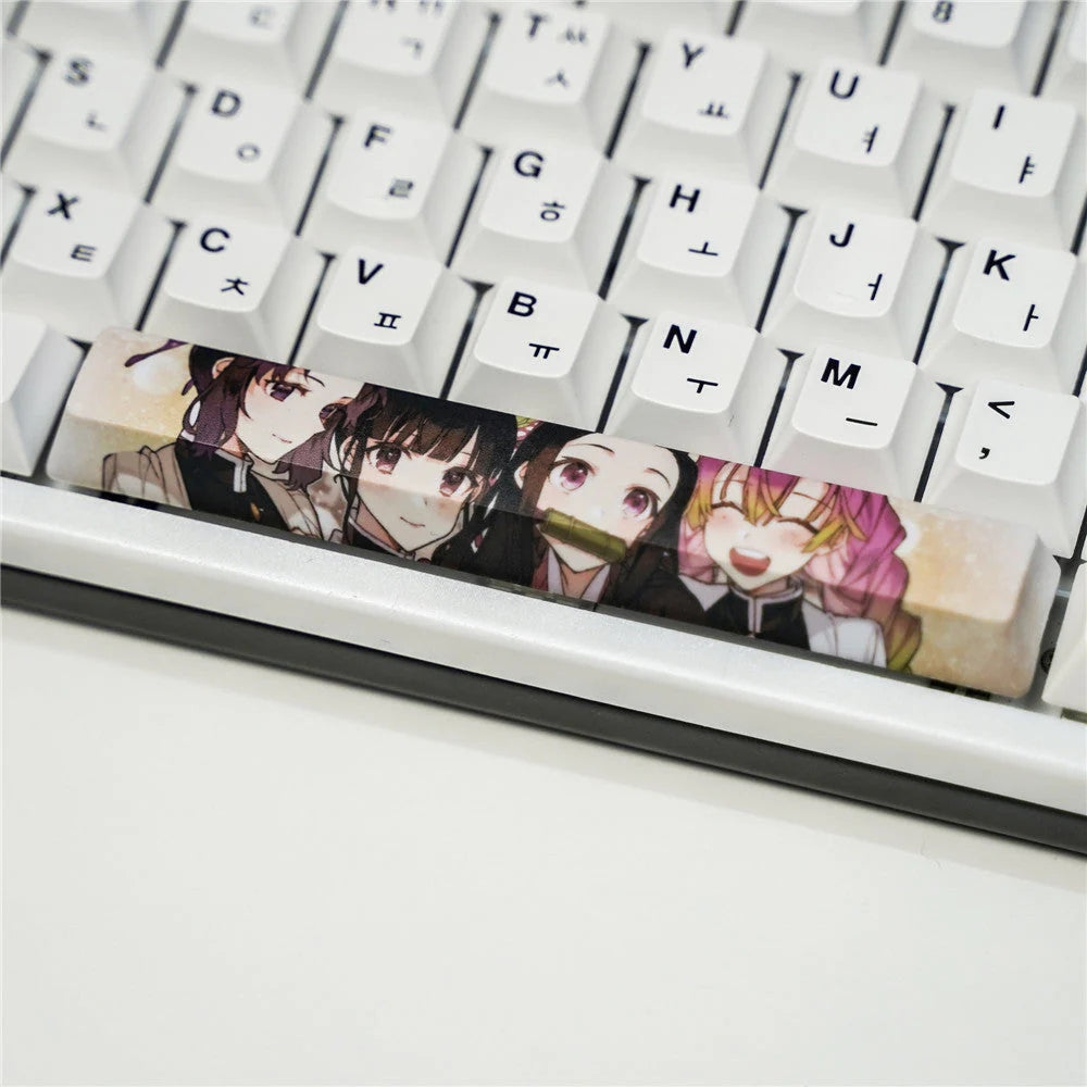 Nezuko/Tanjirou/Kanroji Mitsuri Creative transparent cute mechanical keyboard cap