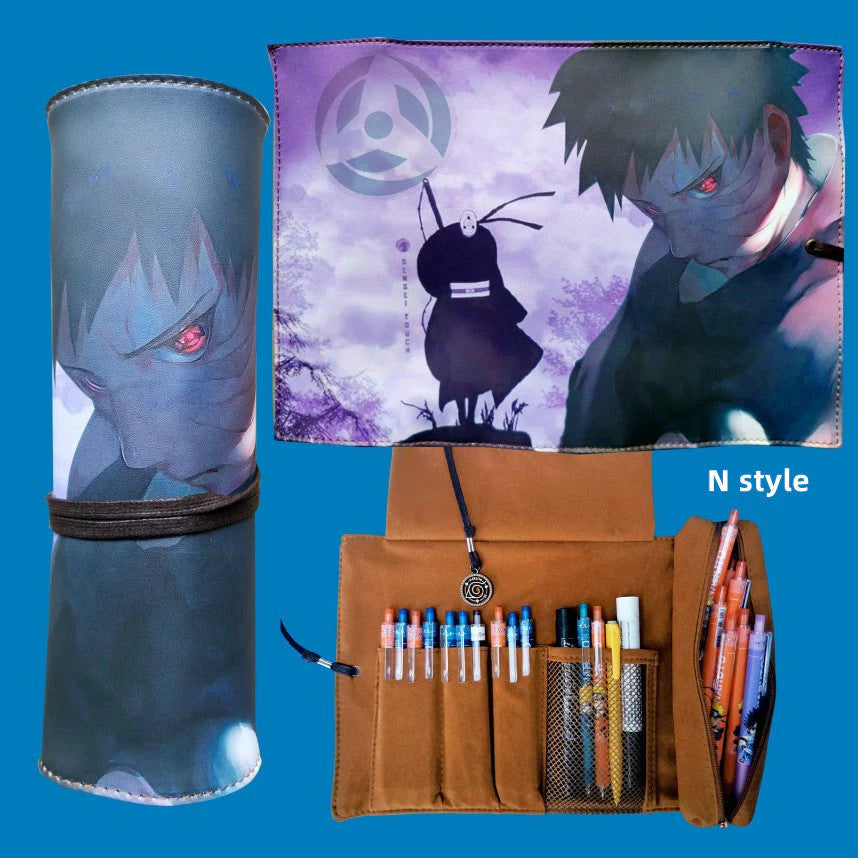 Itachi/Sasuke role high definition pattern Printing handsome cartoon scrolls creative pen bag