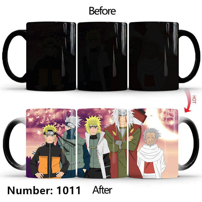 Uzumaki/Sasuke Color-Changing Mug Ceramic Heated Water Gradient Magic Coffee Mug cup