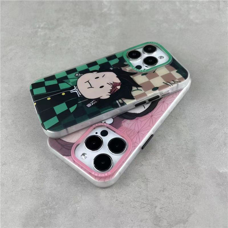 Tanjirou/Nezuko Apple exquisite Trend Silicone Anti-collision phone case