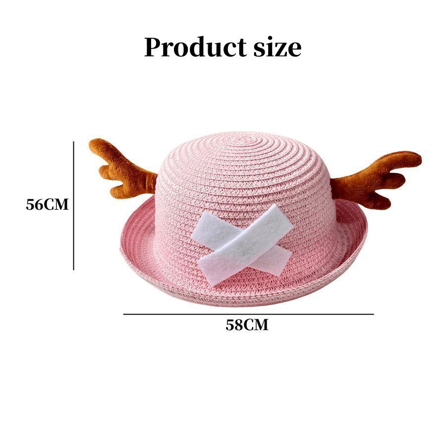 Chopper role logo lovely cartoon cos accessories dome antlers summer sunhat