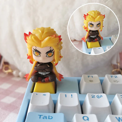 Tanjiro/Nezuko/Kanroji Mitsuri Creative transparent cute mechanical keyboard cap