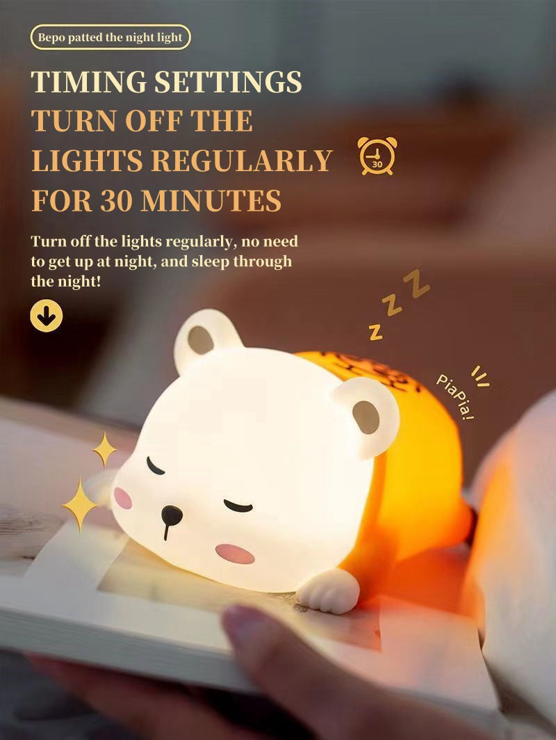 Bepo soft silicon night light warm accompany every night