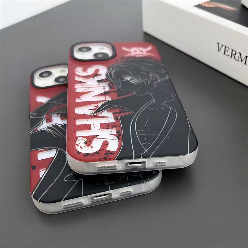 Luffy/Shanks iPhone silicone crash-resistant phone case