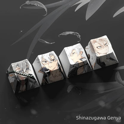 Nezuko/Tanjirou/Tokitou Muichirou Creative transparent cute mechanical keyboard cap