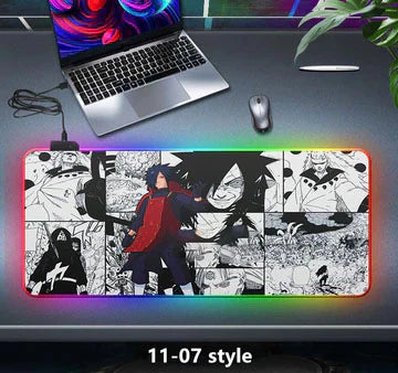 Uzumaki/Sasuke seven color LED light keyboard pad game gradient light