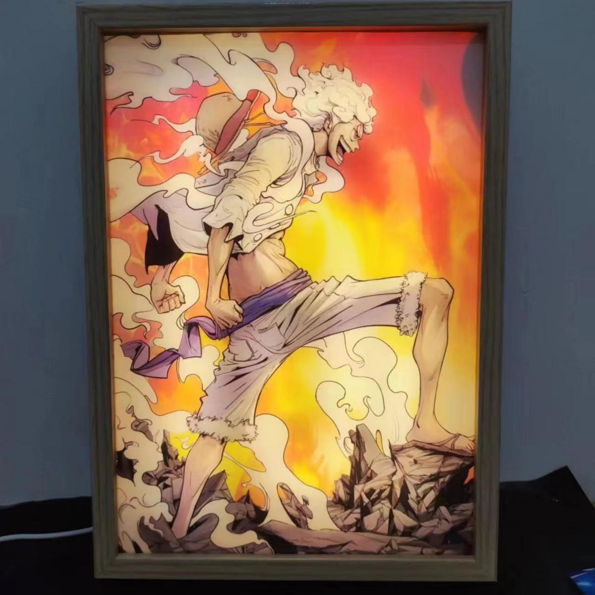 Nika Luffy three-color light decorative painting