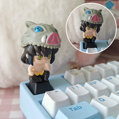 Tanjiro/Nezuko/Kanroji Mitsuri Creative transparent cute mechanical keyboard cap