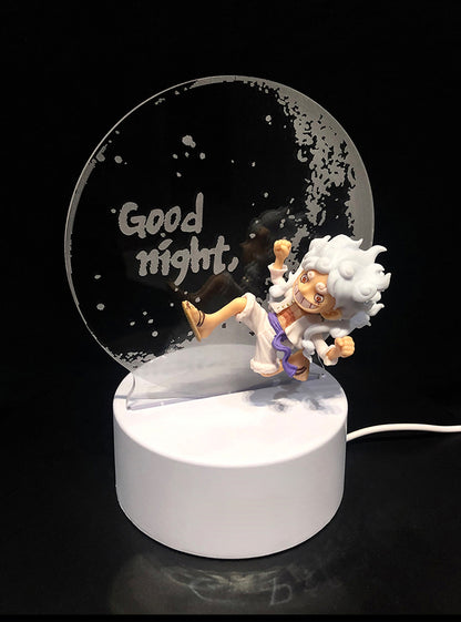 Nika Luffy Moon Night Light with Nika Luffy small hand tricolor change creative unlimited