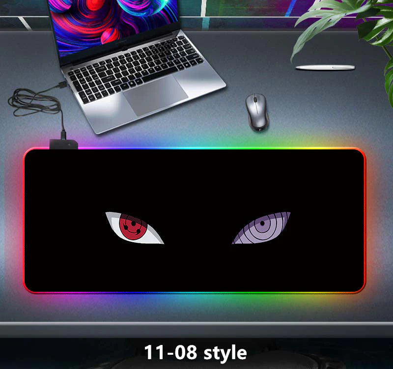 Uzumaki/Sasuke seven color LED light keyboard pad game gradient light