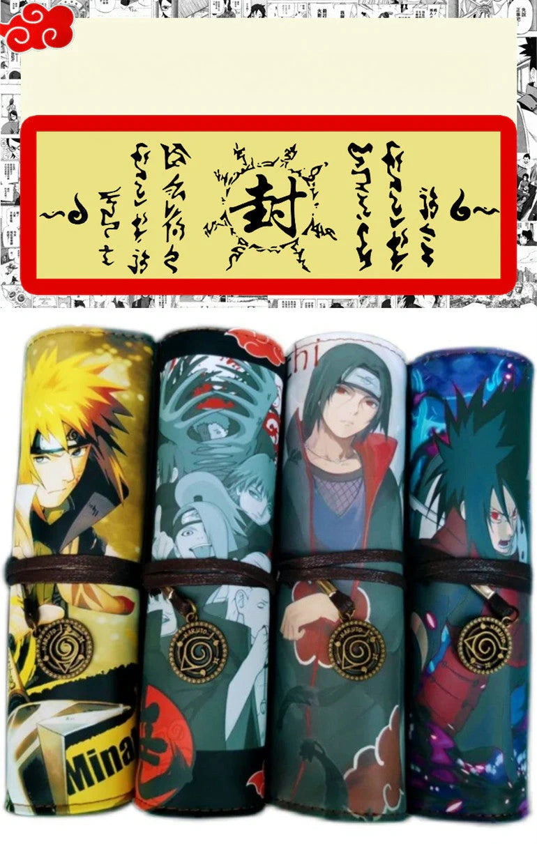 Itachi/Sasuke role high definition pattern Printing handsome cartoon scrolls creative pen bag