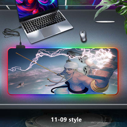 Luffy Cool LED Color Changing Thickened Mouse Pad with Seven Colors