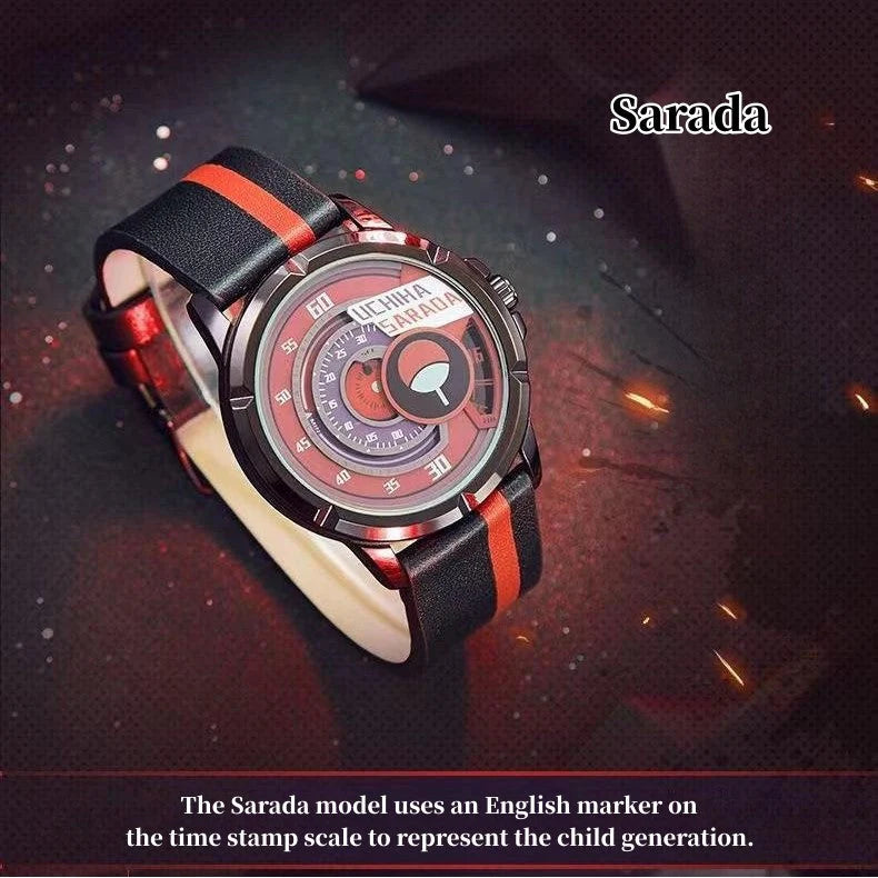 Boruto/Sasuke/Sarada Watch Watch Three degree waterproof watch Sharingan Watch