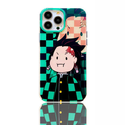 Tanjirou/Nezuko Apple exquisite Trend Silicone Anti-collision phone case