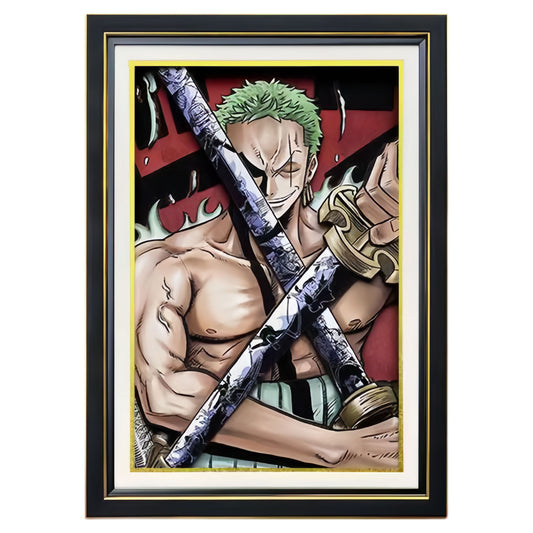 Roronoa Zoro handsome cartoon handicraft 3D drawing